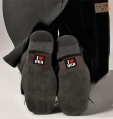 Naklejki na buty I LOVE HER (2szt.)