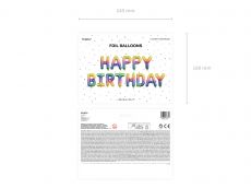 Napis HAPPY BIRTHDAY balony t�czowe