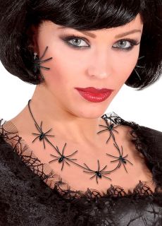 Naszyjnik na Halloween PAJ�KI dodatek do stroju czarownicy naszyjnik Halloween