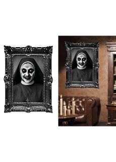 Halloweenona naklejka na �cian� OBRAZ STRASZNEJ ZAKONNICY