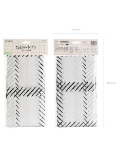 Obrus jednorazowy urodzinowy KOKARDKI 180x120 cm obrus urodzinowy obrus w kratk� obrus na urodziny