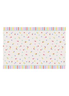 Papierowy obrus prostok�tny w kolorowe KROPKI 180 x 120 cm
