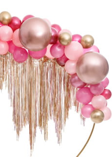 Okrgy balon chromowany OLBRZYM rowe zoto 60cm