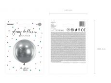 Okr�g�y balon chromowany OLBRZYM srebrny 60cm