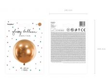 Okr�g�y balon chromowany OLBRZYM z�oty 60cm