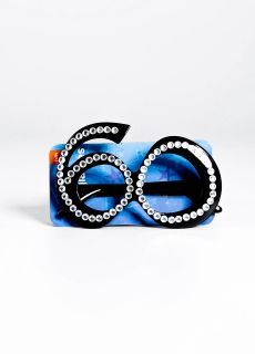 Okulary 60 URODZINY czarne z diamentow� oprawk�