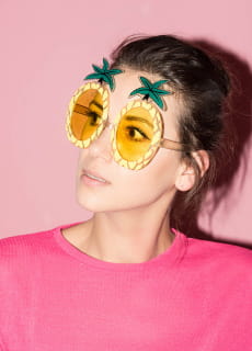 MIESZNE okulary ANANASY w stylu hawajskim