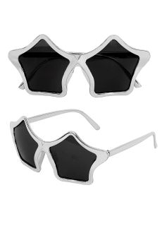 Okulary GWIAZDKI srebrne okulary na imprez� okulary imprezowe gad�ety na imprez� srebrne okulary