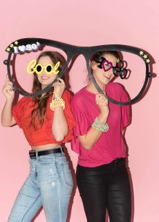 Okulary lata 80 I LOVE 80s �mieszne okulary imprezowe imprezowe okulary disco