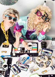 Okulary lata 80 I LOVE 80s �mieszne okulary imprezowe imprezowe okulary disco