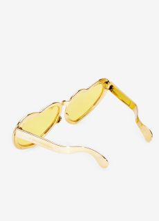 Okulary MEGA SERCA z�ote imprezowe okulary serca �mieszne okulary imprezowe okulary na imprez�