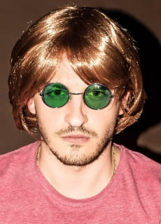 Okulary LENONKI zielone w stylu hippie