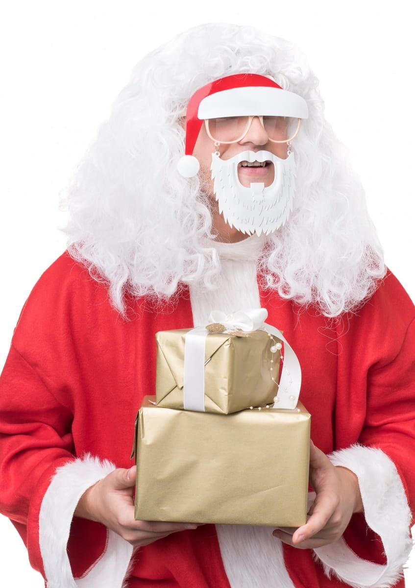 Okulary z wąsami i brodą MIKOŁAJ gadżety świąteczne