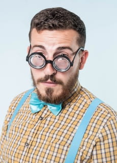 mieszne okulary NERD - denka od butelek