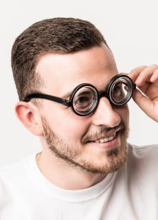 mieszne okulary NERD - denka od butelek