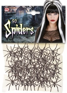 Dekoracja na Halloween PAJKI CZARNE (50szt.)