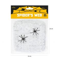 Paj�czyna Halloween bia�a 20g sztuczna paj�czyna na Halloween sie� paj�ka