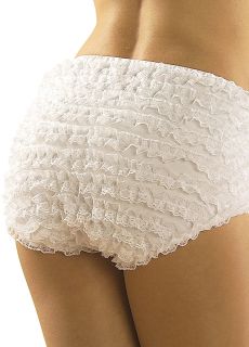 Pantalony koronkowe bia�e - S