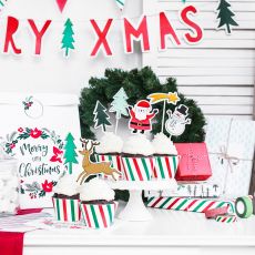 Papier do pakowania prezentw witecznych MERRY XMAS (2szt.)