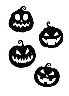 Papierowe ozdoby na Halloween DYNIE (4szt.)