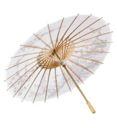 Bia�a parasolka GEISHA