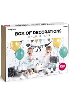 Party box zestaw dekoracji DINOZAURY