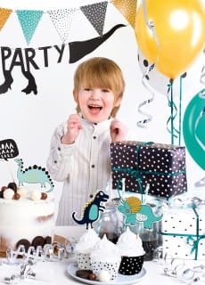 Party box zestaw dekoracji DINOZAURY