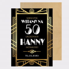 Tablica powitalna personalizowana ART DECO dekoracja na urodziny