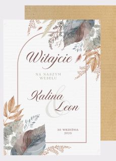 Tablica powitalna go�ci weselnych BOHO