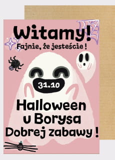 Personalizowana tablica powitalna PSIKUS dekoracja na halloween duszek