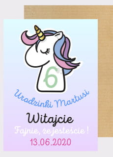 Personalizowana tablica powitalna JEDNORO�EC urodziny unicorn