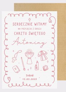 Personalizowana tablica powitalna NA CHRZEST dziewczynki dekoracja na chrzest tablica powitalna