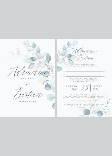 Personalizowane DELIKATNE ZAPROSZENIA LUBNE
