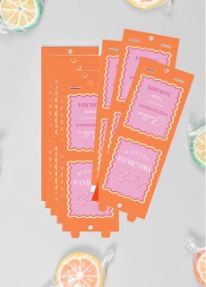 Personalizowane lizaki na WIECZ�R PANIE�SKI podzi�kowania dla go�ci