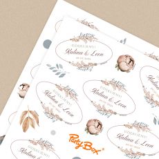 Personalizowane naklejki BOHO podzi�kowania dla go�ci weselnych