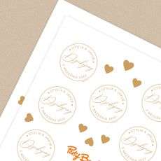 Personalizowane naklejki �lubne DZI�KUJEMY