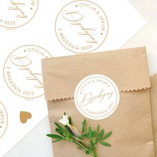 Personalizowane naklejki �lubne DZI�KUJEMY