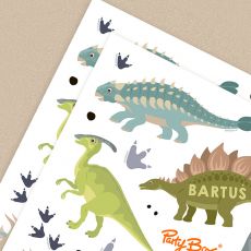 Personalizowane naklejki Z DINOZAURAMI