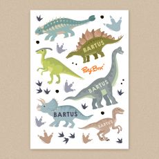 Personalizowane naklejki Z DINOZAURAMI