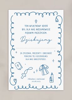 Personalizowane podzi�kowania na chrzest ch�opca podzi�kowania dla go�ci na chrzest