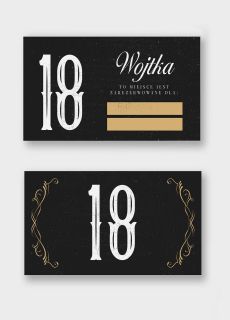 Personalizowane winietki na 18 DLA CHOPAKA (15szt.)