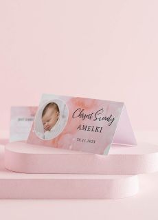 Personalizowane winietki na CHRZEST DZIEWCZYNKI