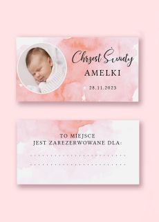 Personalizowane winietki na CHRZEST DZIEWCZYNKI