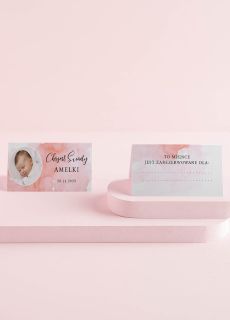 Personalizowane winietki na CHRZEST DZIEWCZYNKI