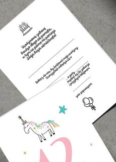 Personalizowane zaproszenia JEDNORO�EC
