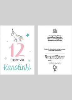 Personalizowane zaproszenia JEDNORO�EC