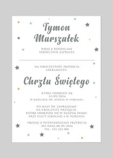 Personalizowane zaproszenia na chrzest ARKA NOEGO