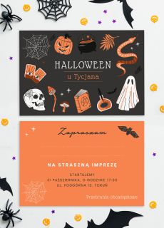 Personalizowane ZAPROSZENIA NA HALLOWEEN zaproszenia halloween zaproszenie na halloween party