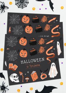 Personalizowane ZAPROSZENIA NA HALLOWEEN zaproszenia halloween zaproszenie na halloween party