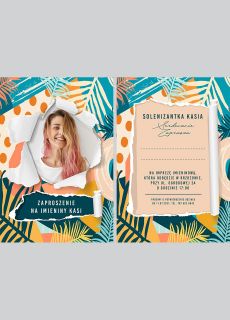 Personalizowane zaproszenia NA IMIENINY ze zdj�ciem